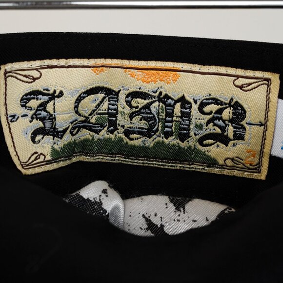 L.A.M.B. Vintage Black Wool and Satin Pencil Skirt - Picture 4 of 10